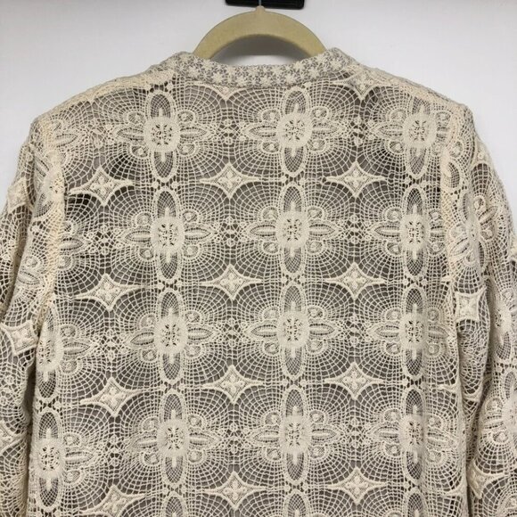 DAY Birger et Mikkelsen Cream Geometric Crochet lined Dress size 36 - Picture 6 of 16